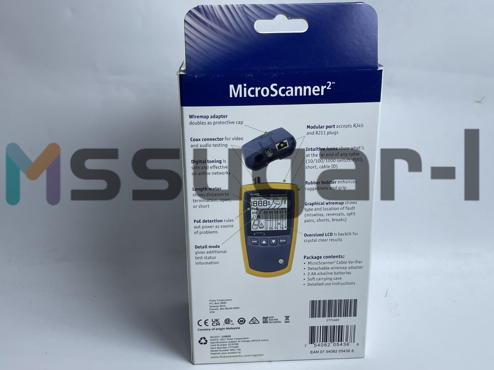 Fluke Networks MS2-100 Microscanner2 Cable Verifier #Z