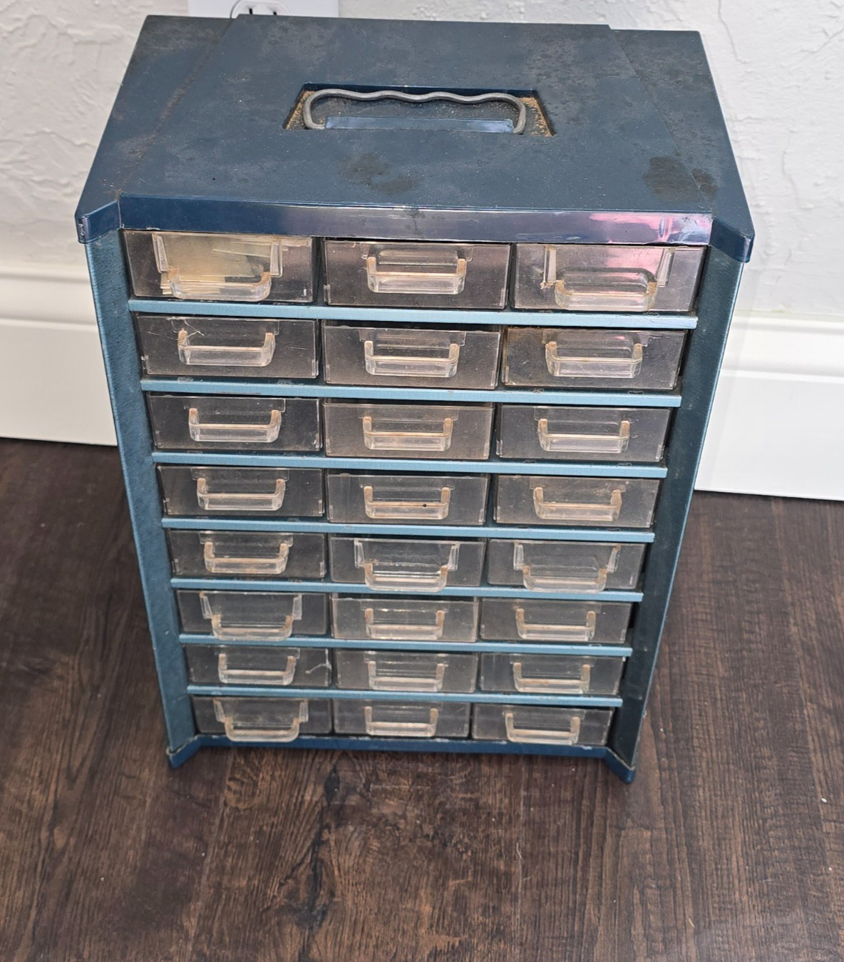 Vintage 24 Drawer Metal Small Parts Storage Organizer Cabinet Bin