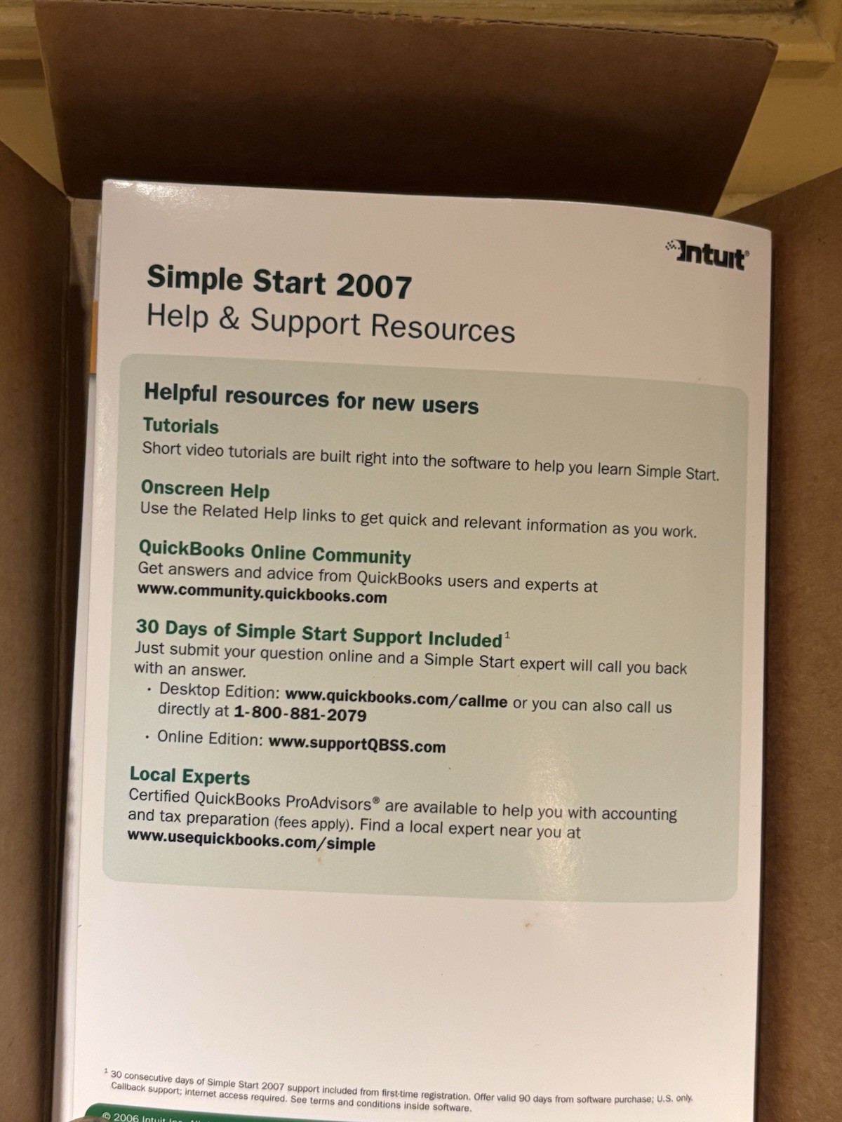 Intuit Quickbooks Pro 2007 Small Business Financial Software For Windows