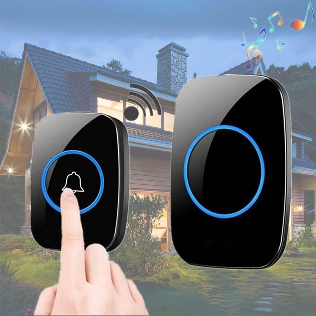 1000FT Wireless Doorbell Waterproof 1 Plugin Receiver Adjustable Volume 38 Chime