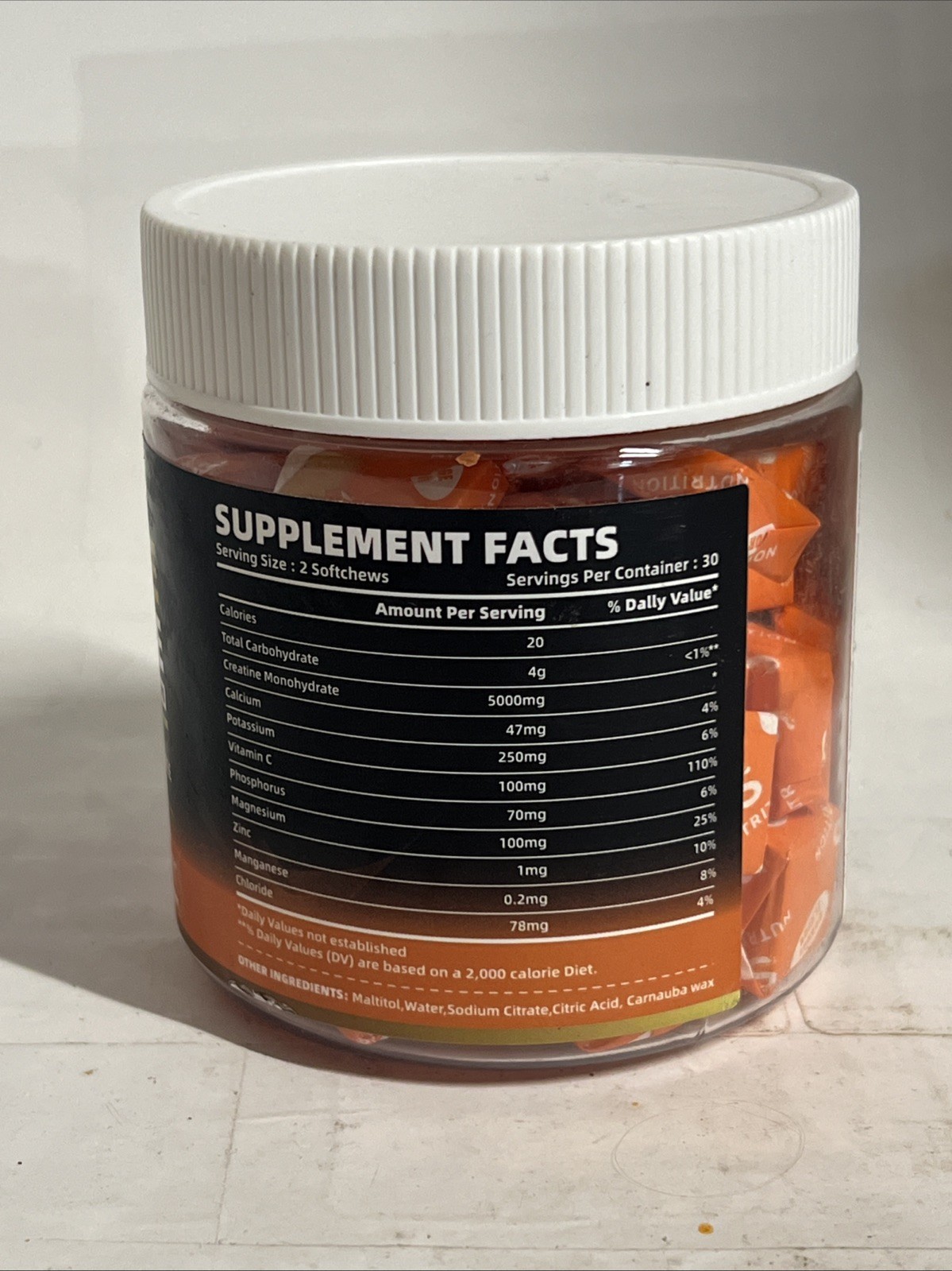 2x Happyummmm Creatine Monohydrate Softchews 60 Softchews Orange Exp 03/2027