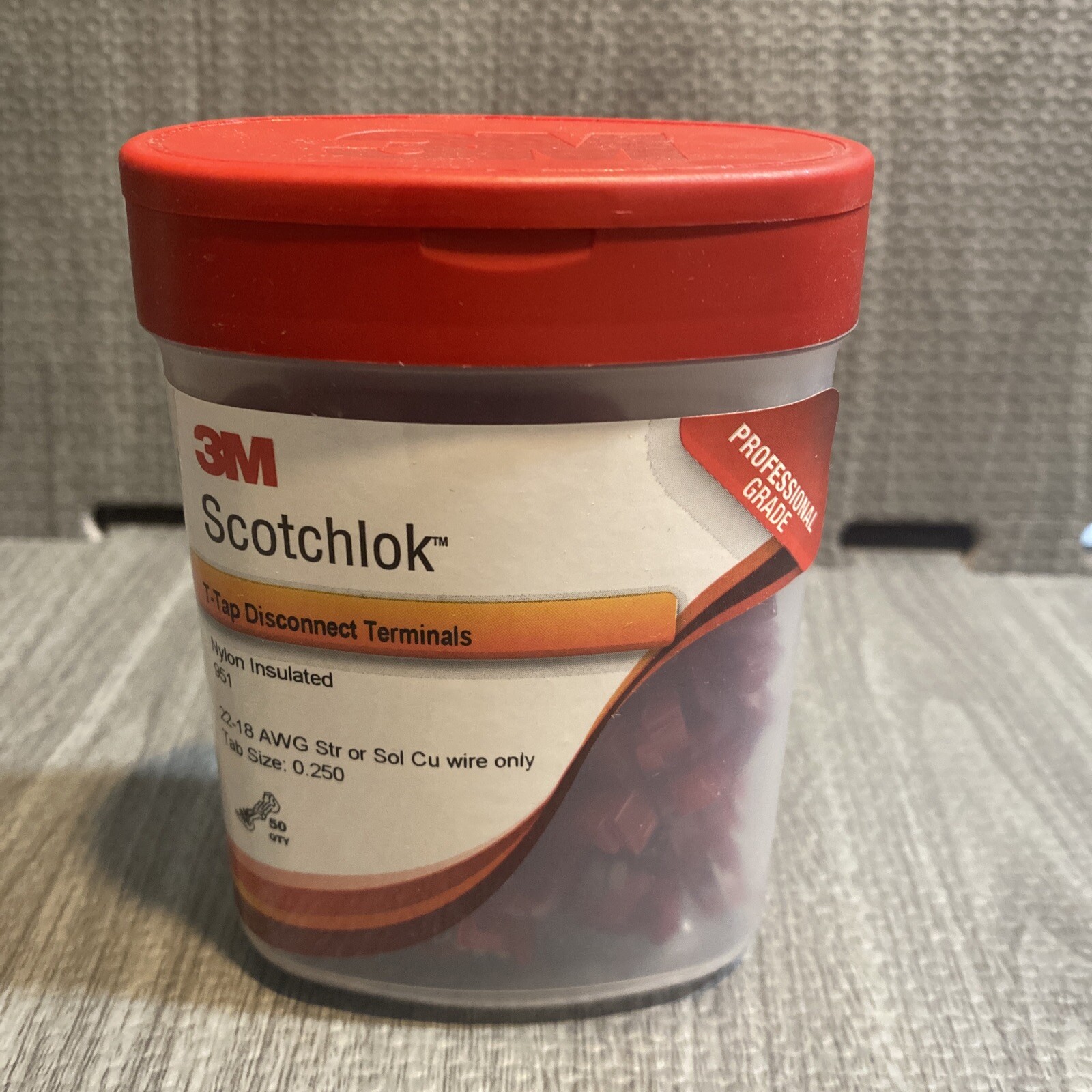 (50) 3M 951 T-TAP Quick Tap Scotchlok Wire Connectors Red 22-18 AWG Gauge