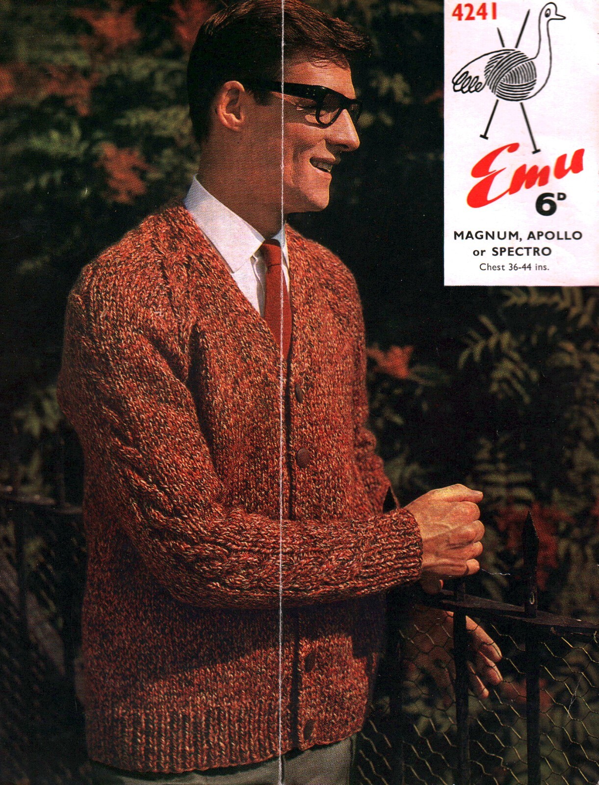 Men's Cardigan Pattern in Emu Wool | Emu Yarns #4241