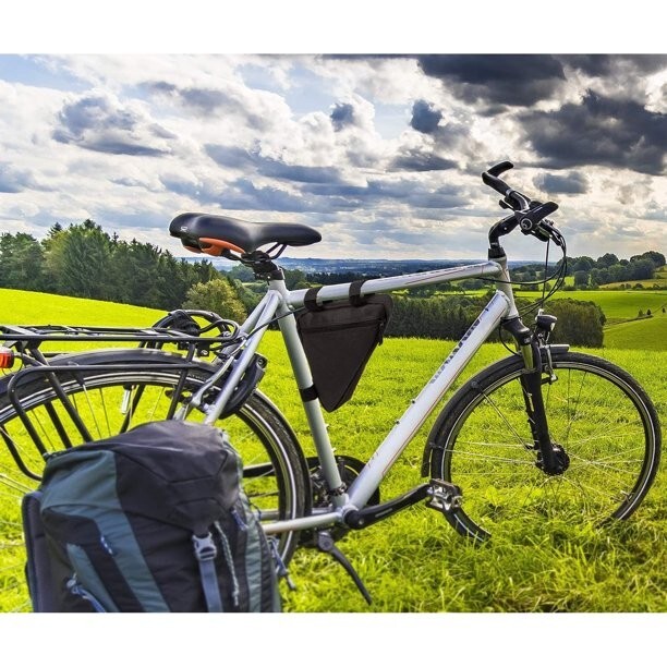 Triangle Bicycle Bag Water-Resistant Zippered Bike Frame Pouch
