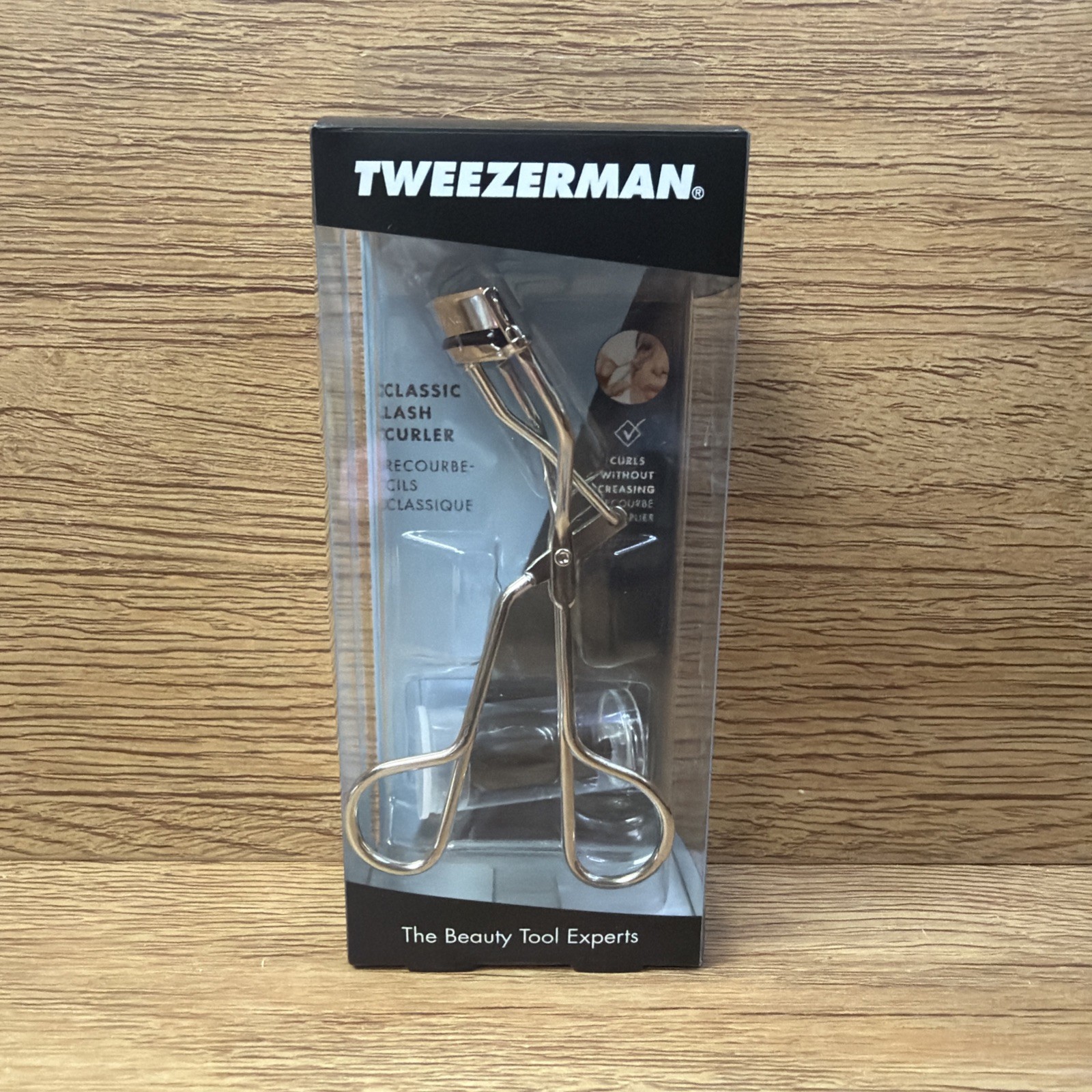 Tweezerman Classic Lash Curler W/ 3 Replacement Pads Stainless Steel Box Damage