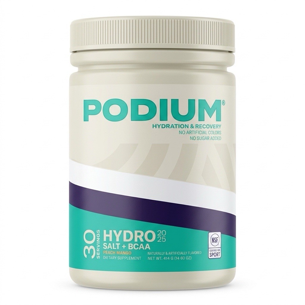 Podium Hydration & Recovery - No Artificial Colors - No Sugar Added-Peach Mango