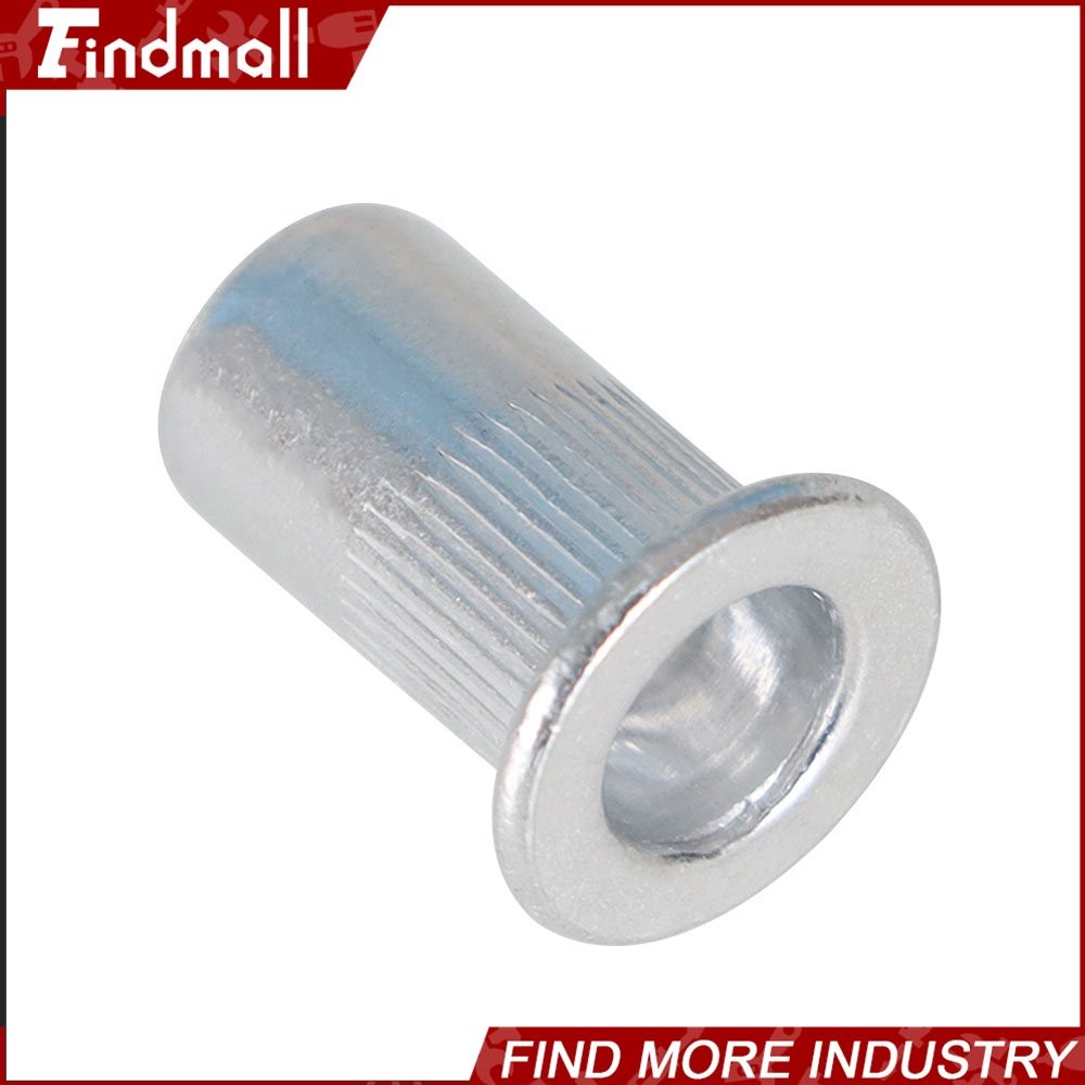 Findmall 100 Pack 10- 24 Aluminum Rivet Nut Rivnut Insert Nutsert SAE