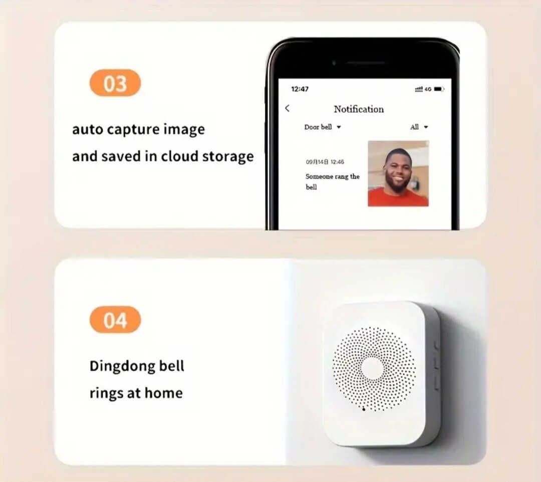 NEW SMART DOORBELL CAMERA VISUALIZABLE X9 BRAND WIFI WHITE WIRELESS