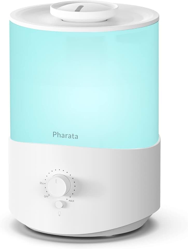 Pharata Humidifiers for Bedroom Large Room, 2.5L Cool Mist Humidifier with