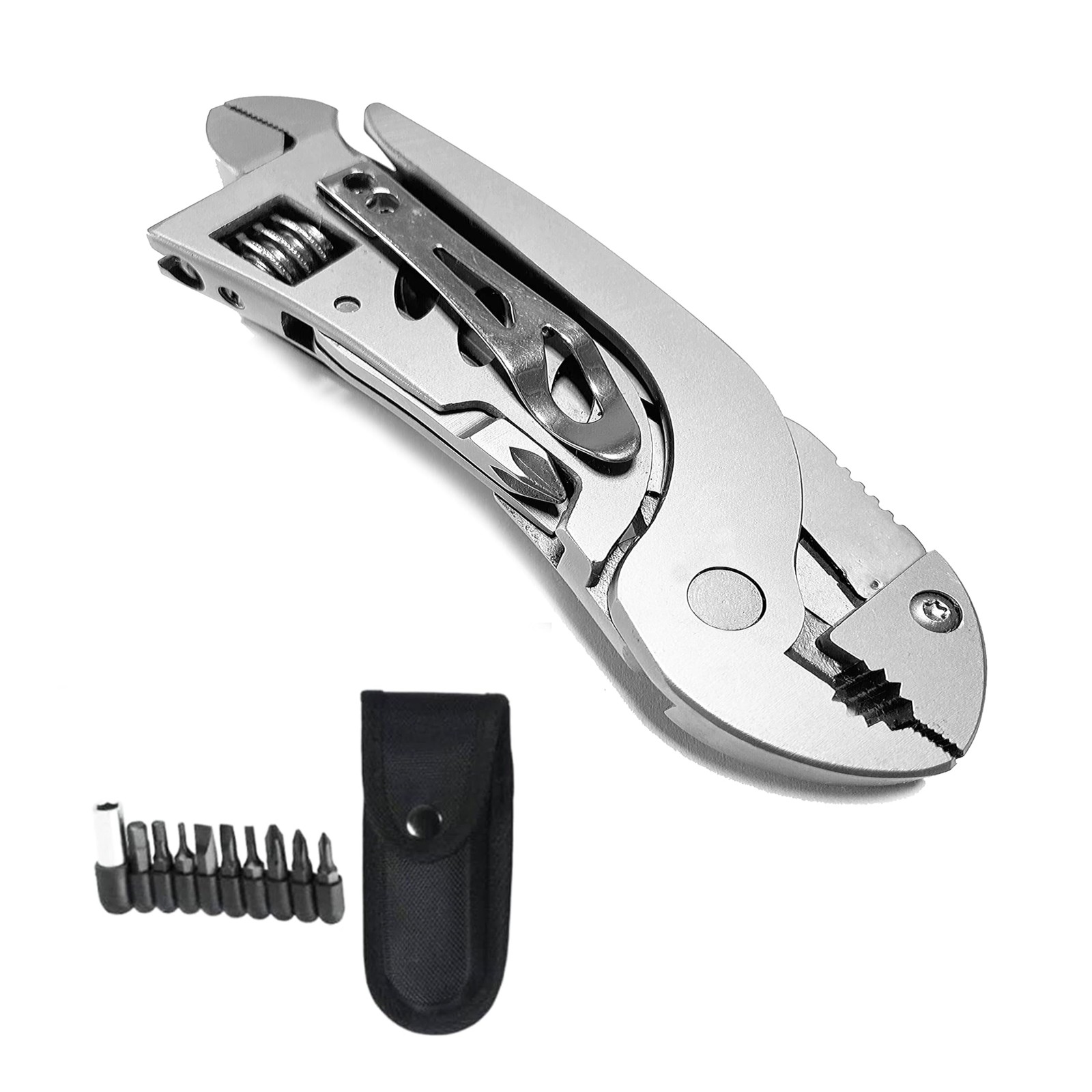 Multitool Wrench With 7 Tools/pliers/wire Cutter/flat Screwdriver/phillips Screw