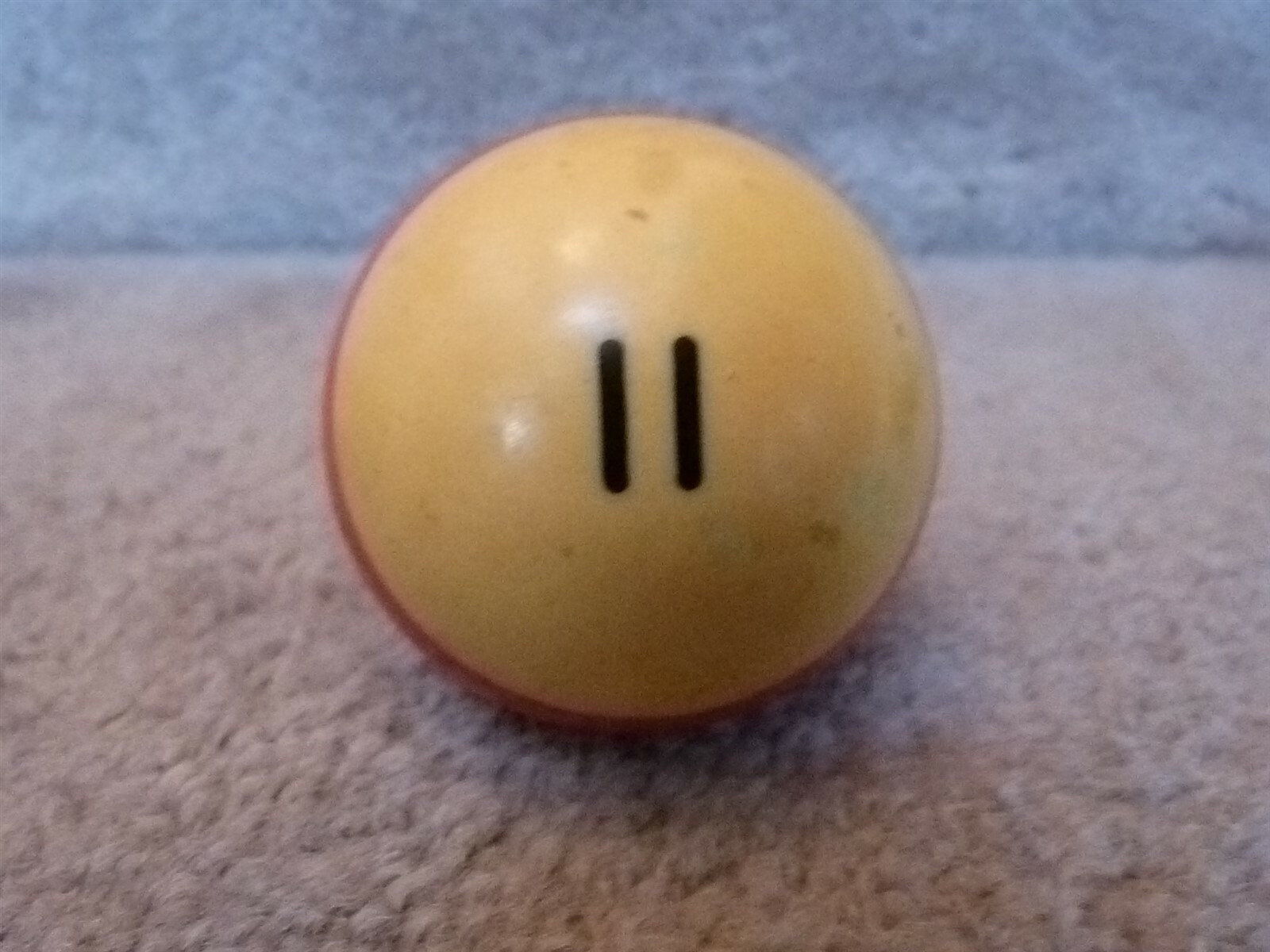 VINTAGE Snooker Billiard REPLACEMENT 2.25" RED No. 11 Ball
