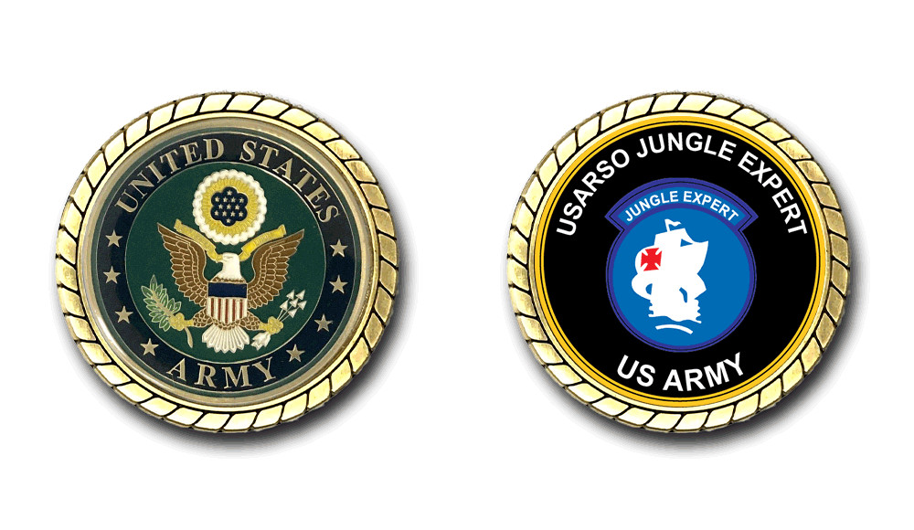 US Army Usarso Jungle Expert Badge Challenge Coin