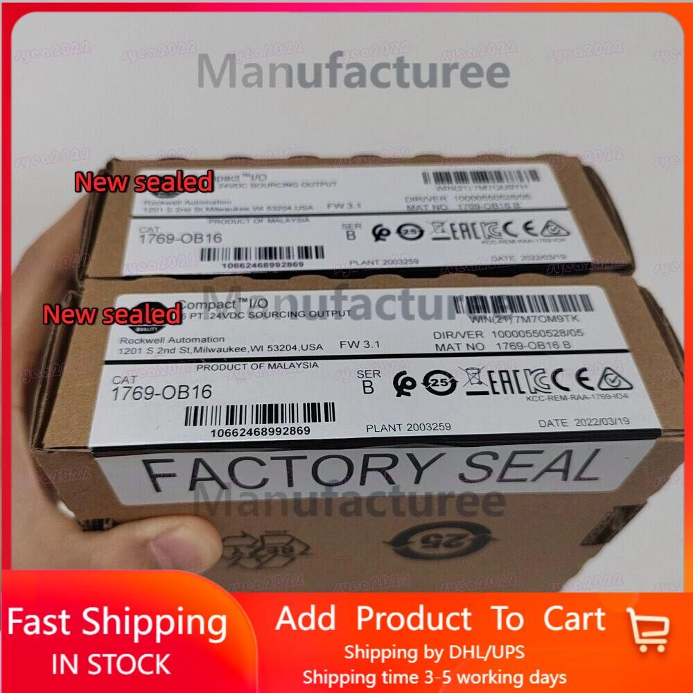 New  1769-OB16 CompactLogix 16 Pt 24VDC D/O Module US Free Tax