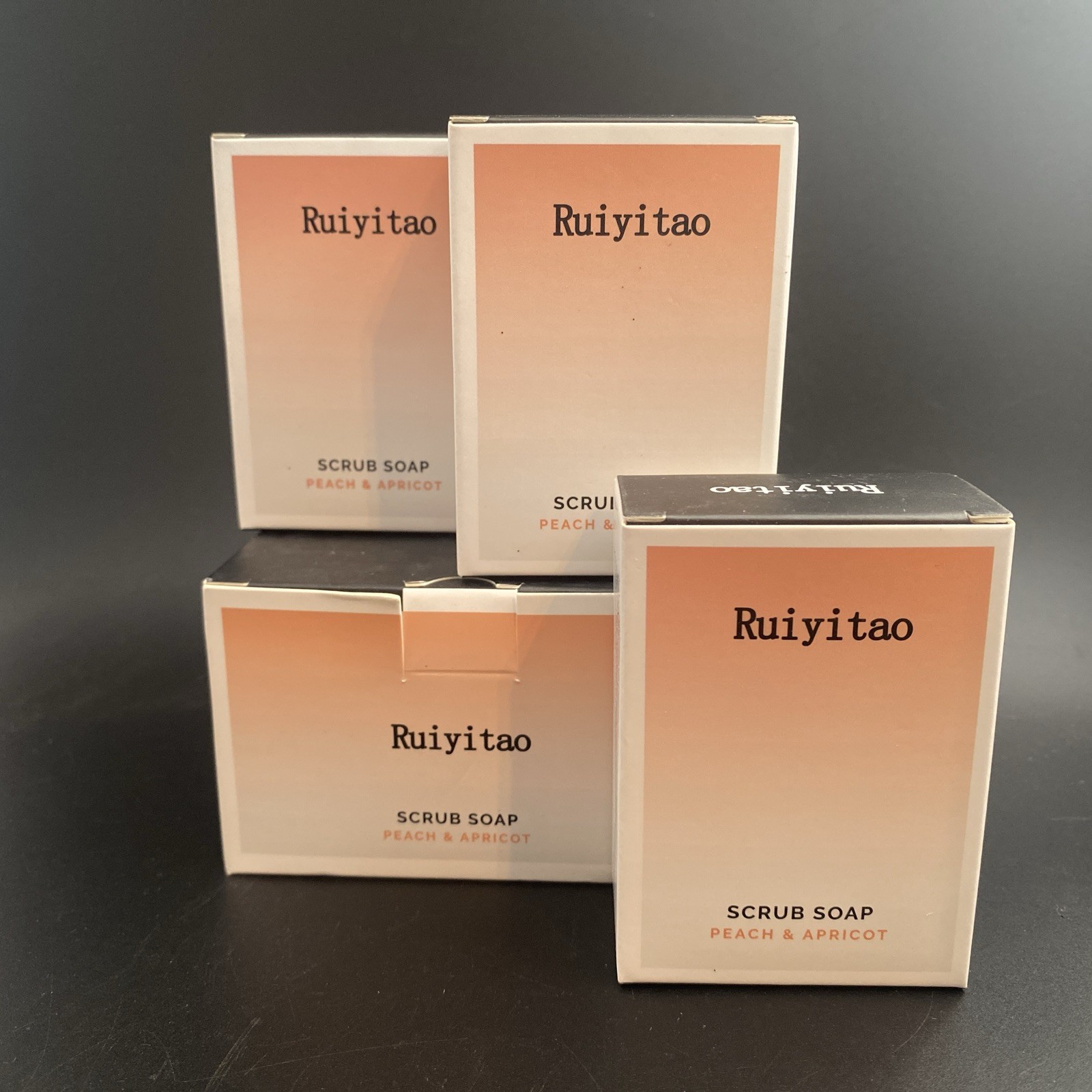 Body & Face Scrub Soap 6 Pack Peach & Apricot Fades Wrinkles Freckles&Dark Spots