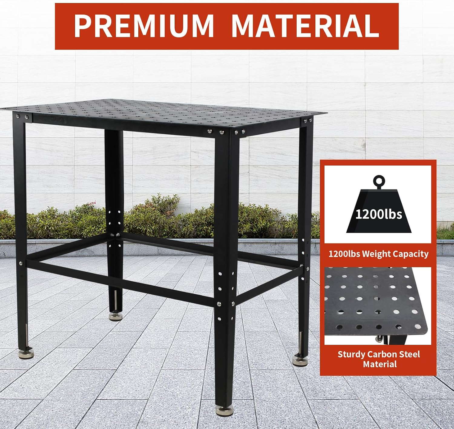Welding Table, 36" X 24" Welding Table Top,0.12'' Thick Welding Work Bench with
