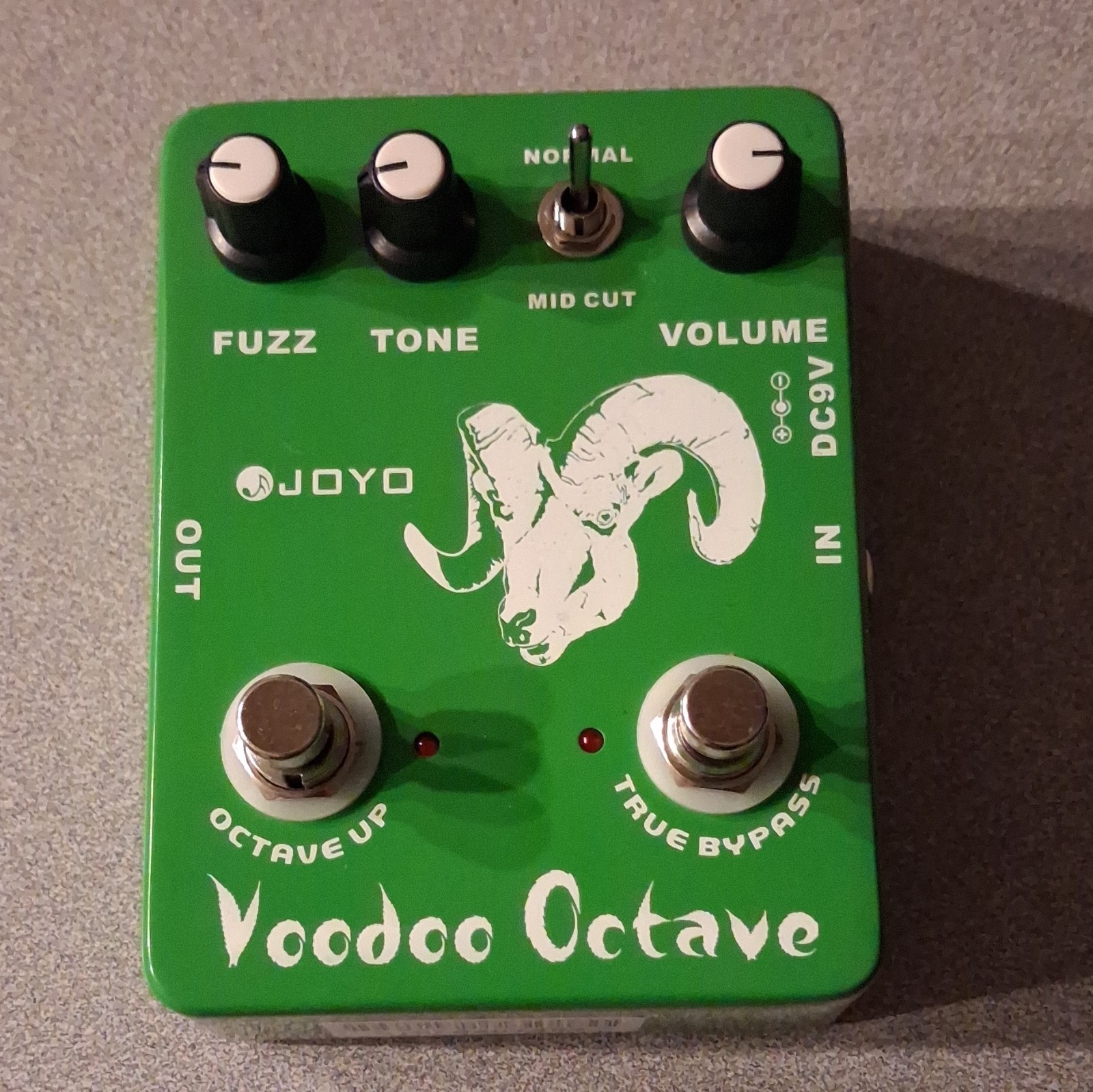 JOYO JF-12 Voodoo Octave Analog Fuzz/Octave Guitar Effects Pedal for Electric