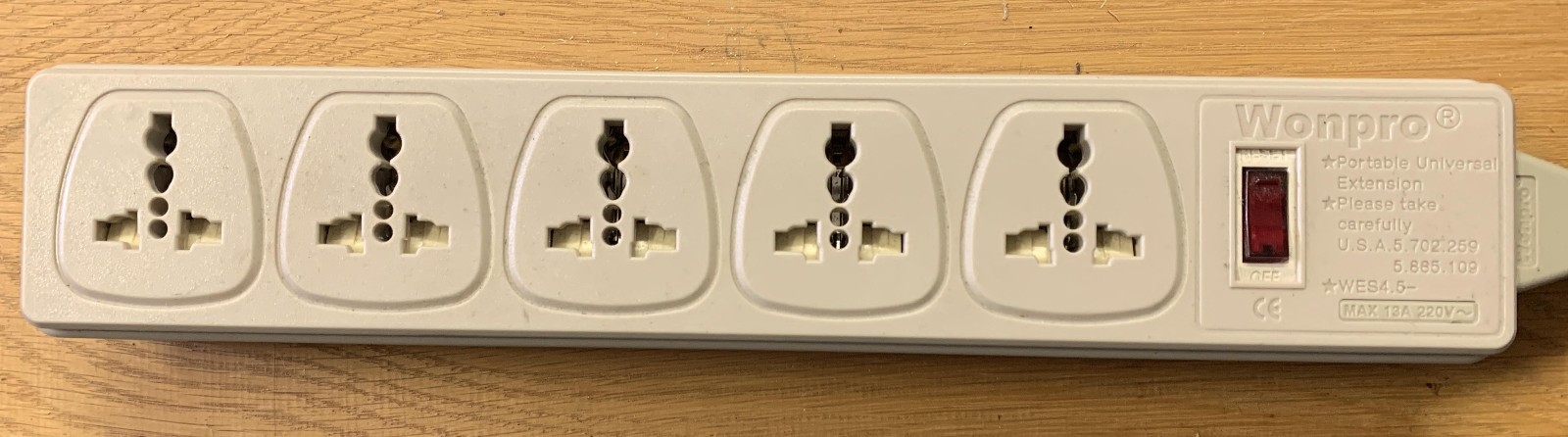 Outlet Strips 2 @ 5 outlet WONPRO Multi Euro-pre owned