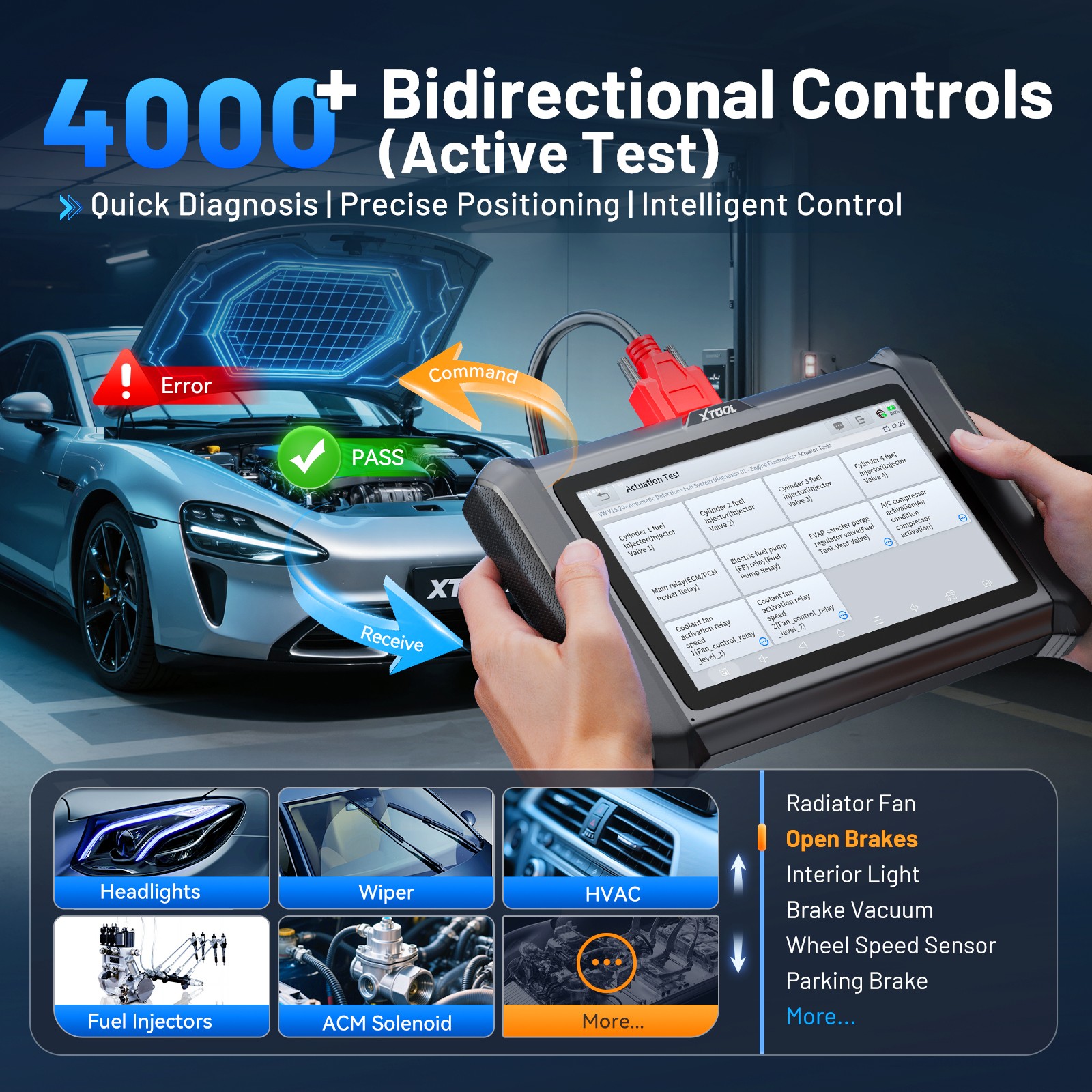 2026 XTOOL D7S V2.0 Auto Diagnostic Tool OBD2 Scanner Bidirectional Full System