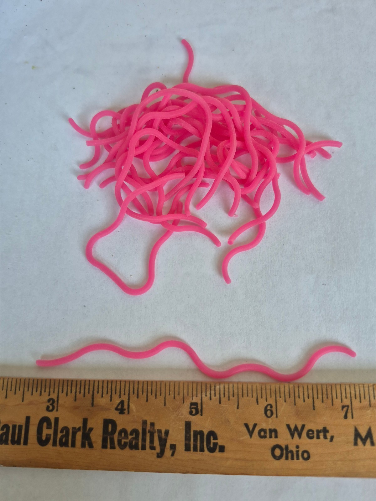 20 pcs Cascade Sili Worms  Pink for fly tying  and Fishing