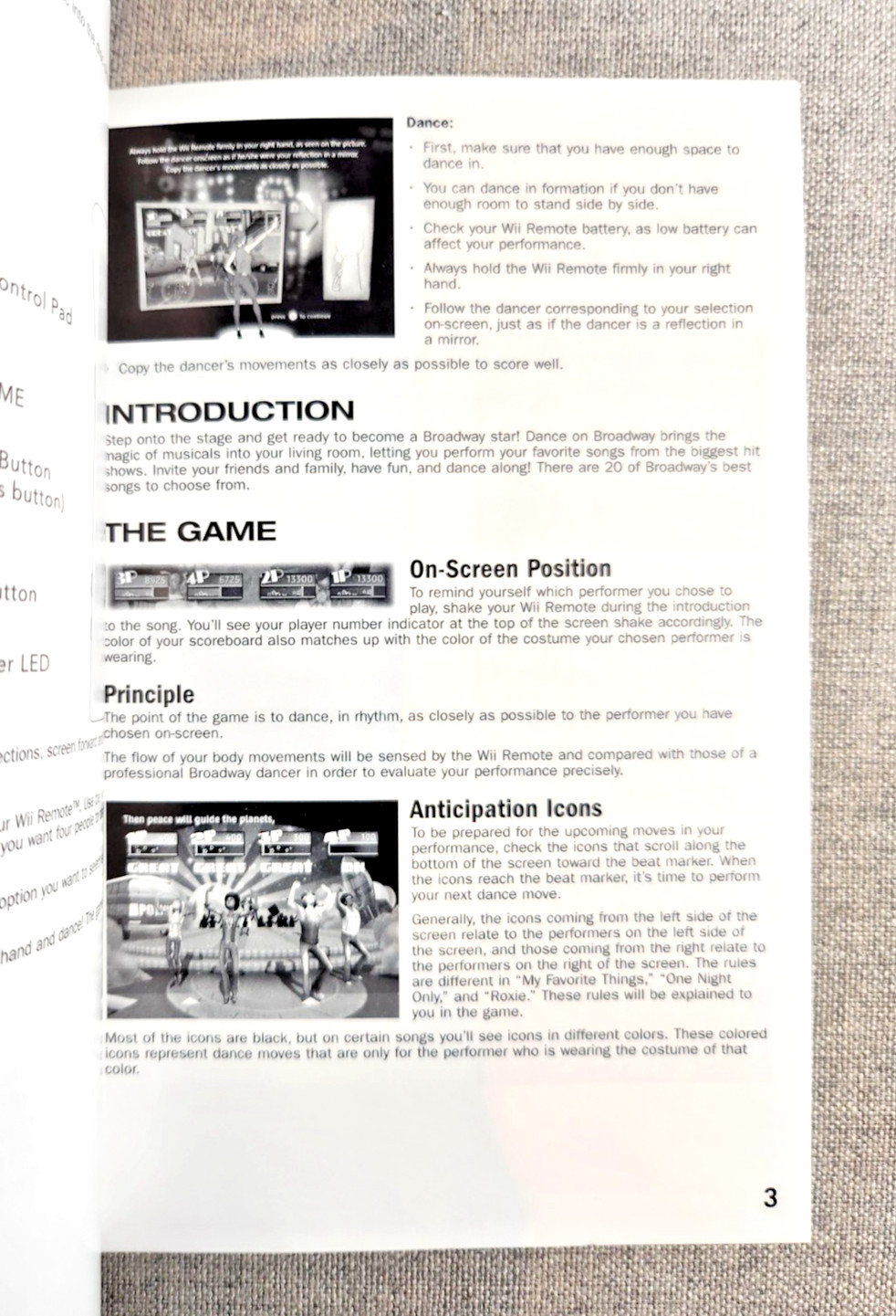 Dance on Broadway Instruction Manual Only - Nintendo Wii