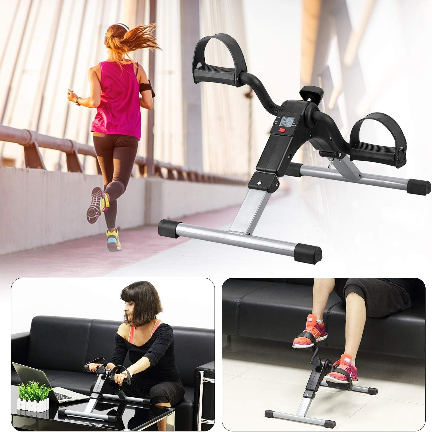 Pedaleador De Bicicleta Para Debajo Del Escritorio, Mini Bicicleta Portátil NEW.