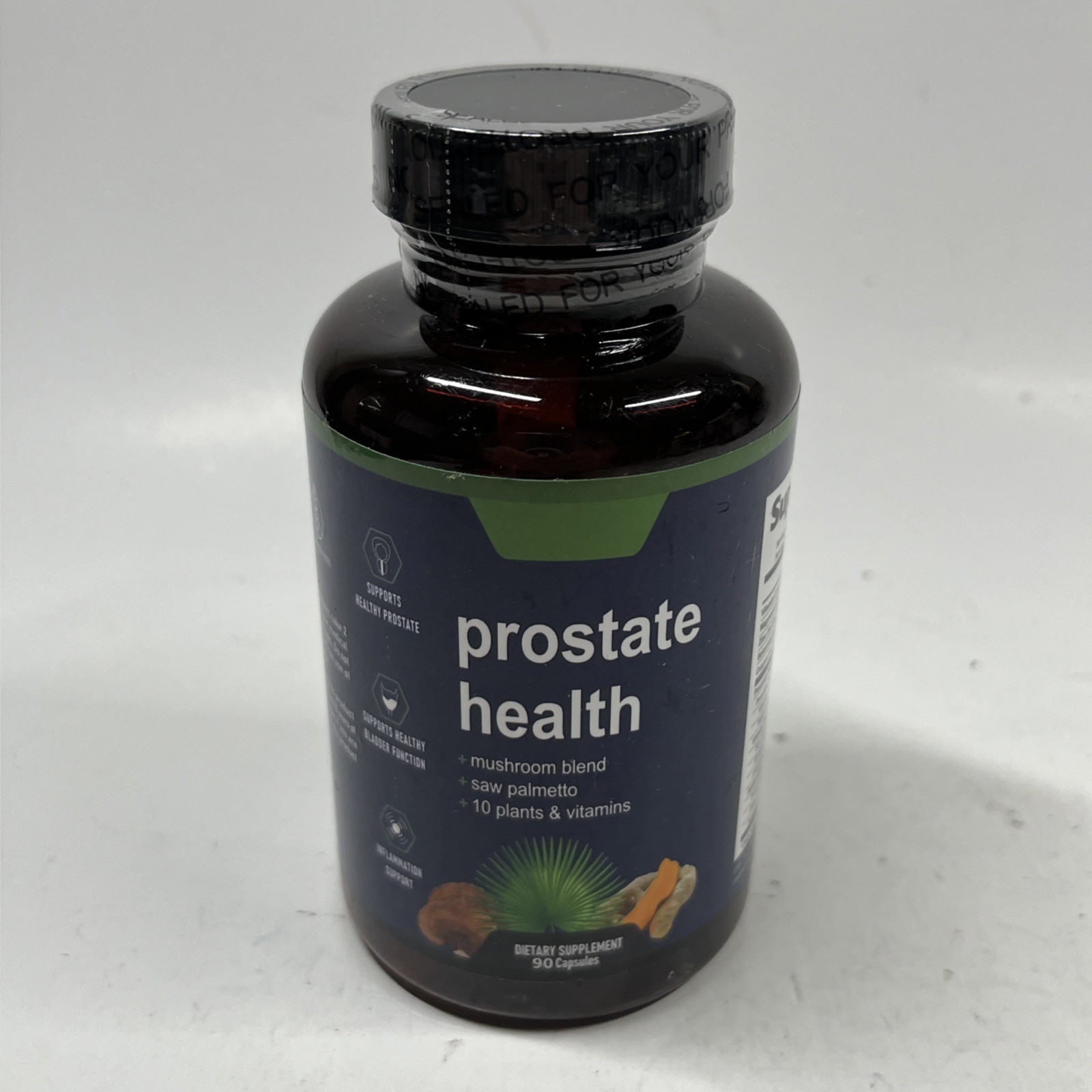 Prostate Health Men's Mushroom Blend Saw Palmetto Supplement 90 Caps 12/26