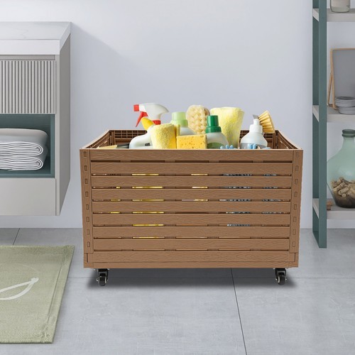 Large Stackable Collapsible Storage Bins Dolly Cart with Wheels for markets