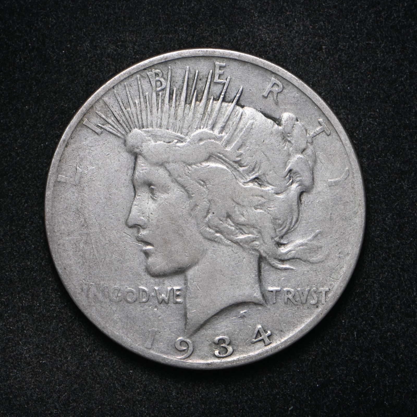 1934-D Peace Silver Dollar (cn16763)