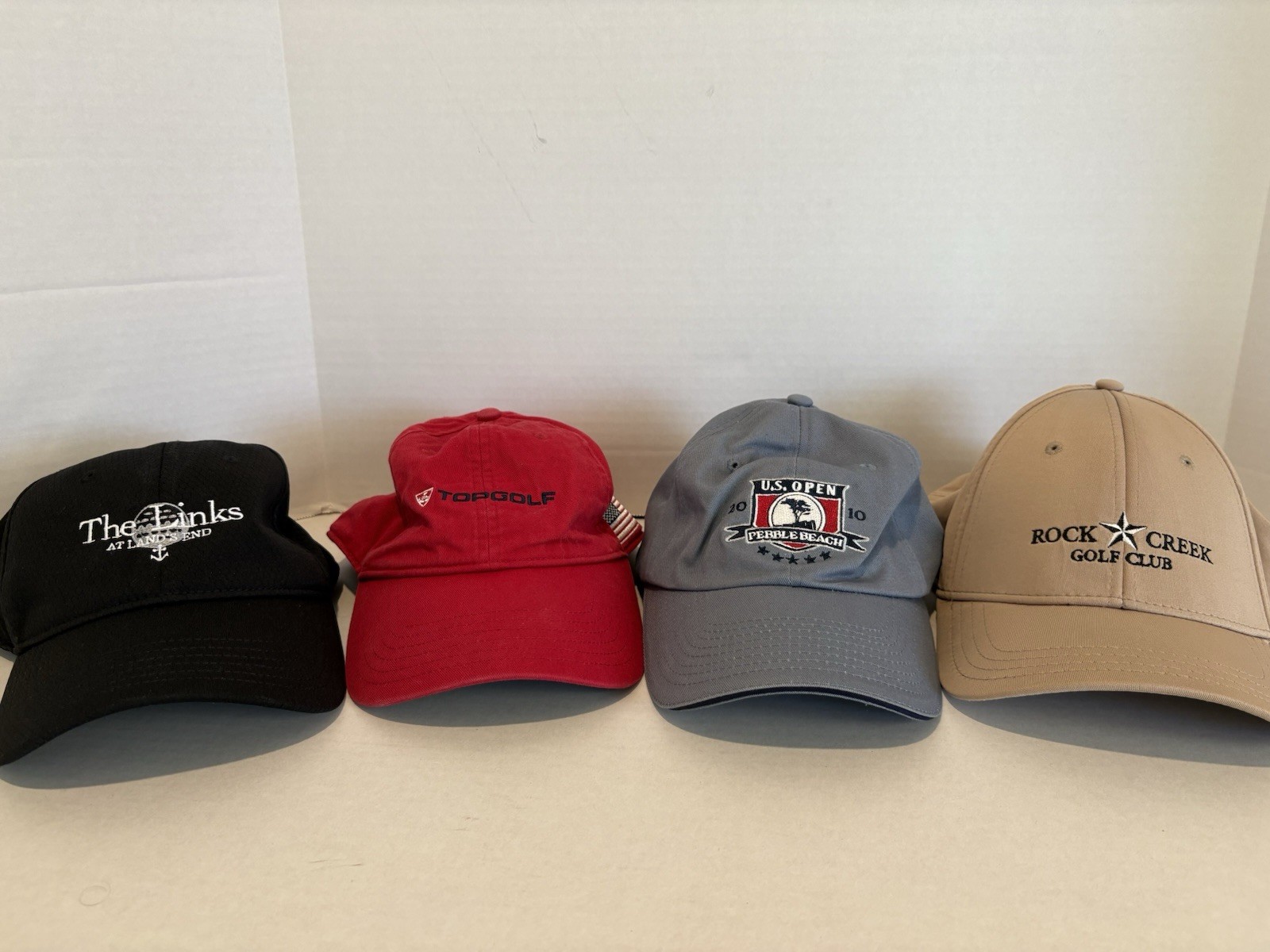 Golf Hats Caps Lot Of 4 Us Open 2010 TOPGOLF Callaway Flex Fit