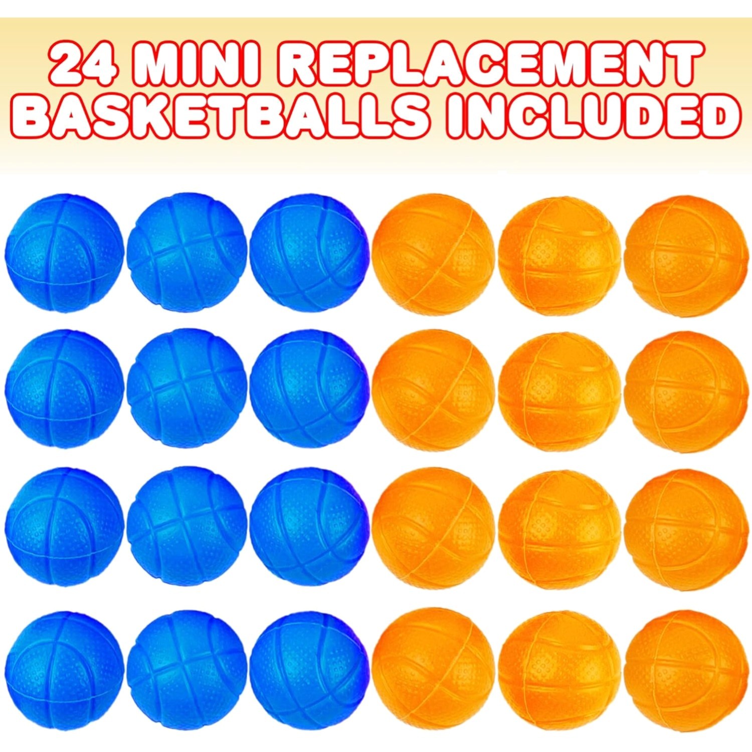 Mini Basketball Tabletop Game with 20 Mini Balls or 24 Replacement Balls, 2-P...