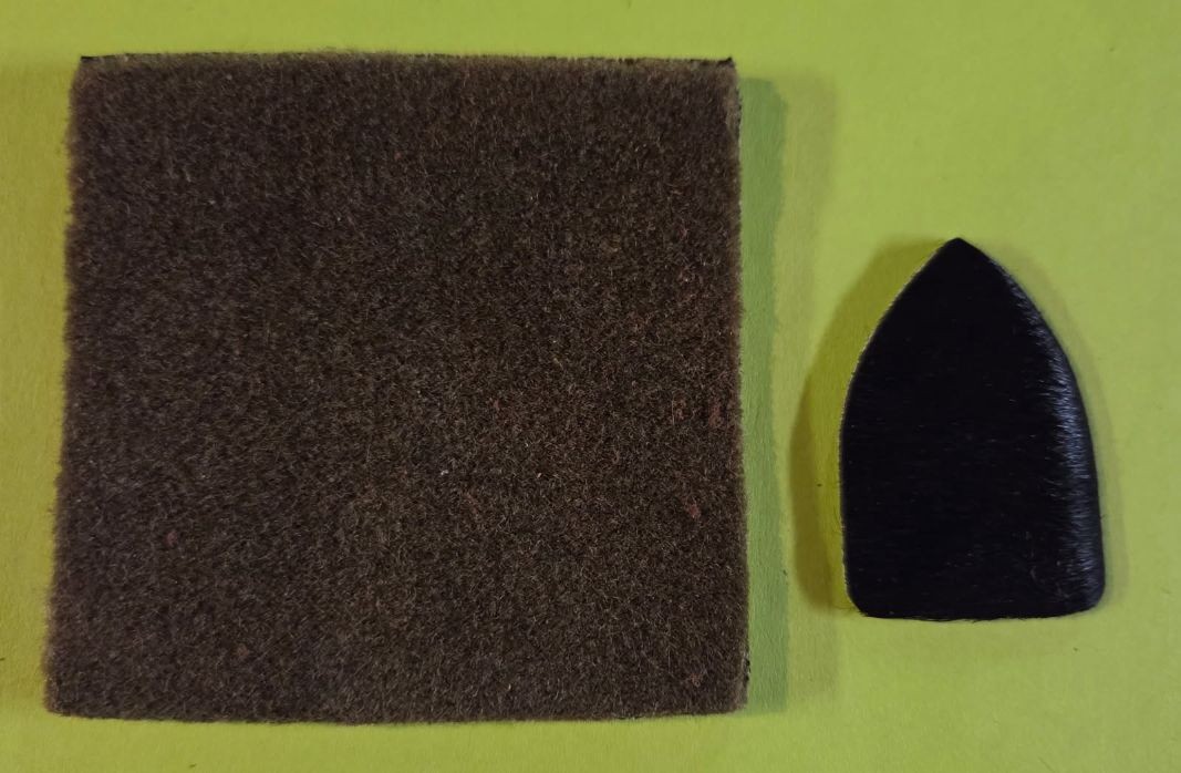 Recurve Calf Hair Strike Plate and Rug Rest Material set