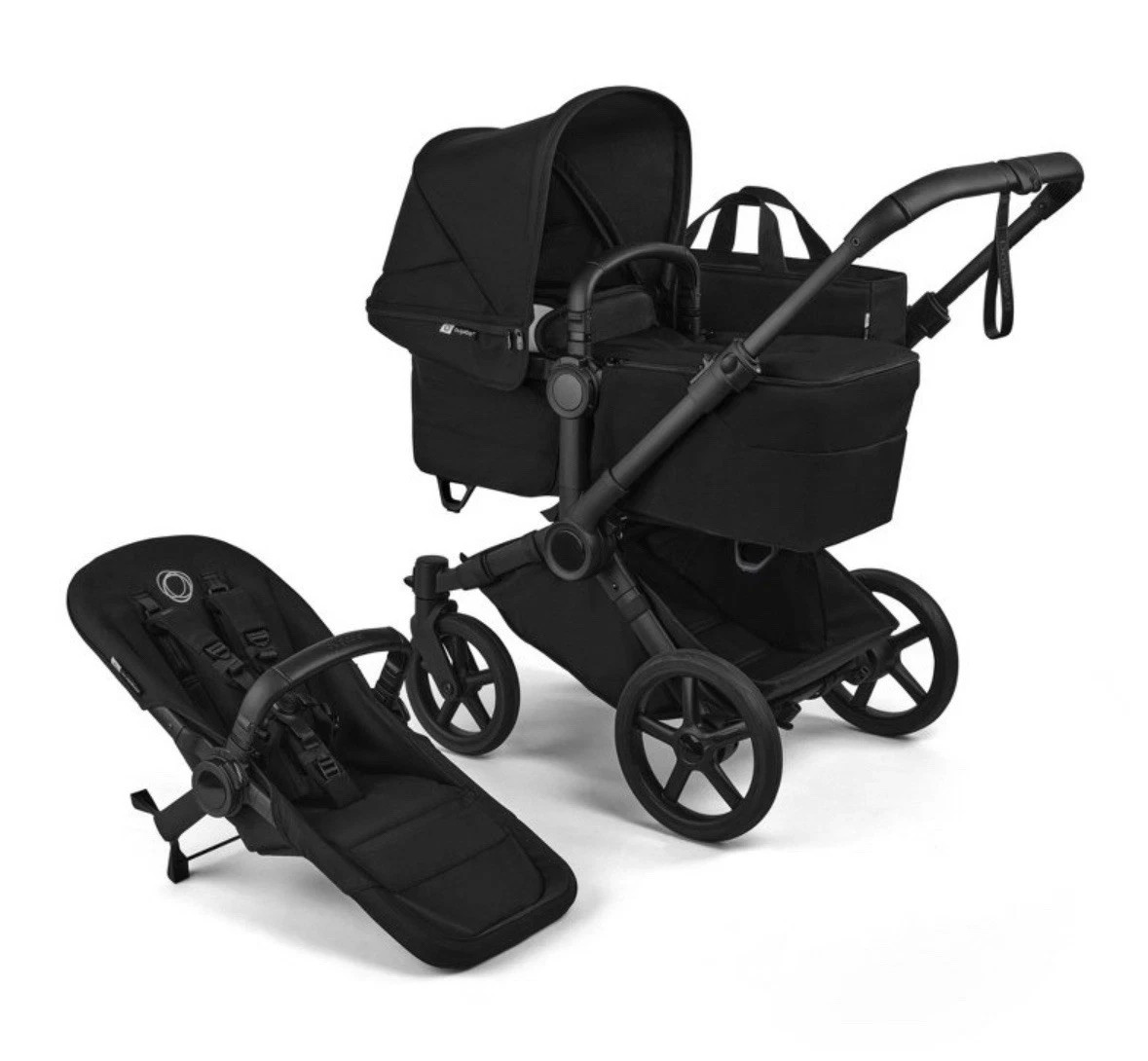 Bugaboo Donkey 6 Single to Double Side-by-Side Full Stroller - Heritage Black