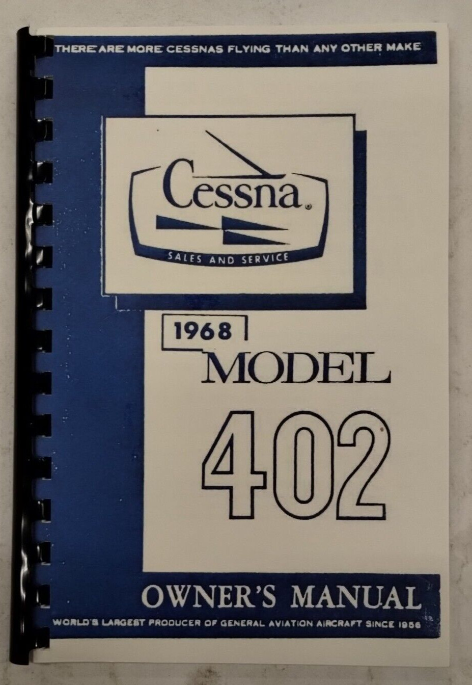 Cessna 1968 Model 402 Owner's Manual-Reproduction.