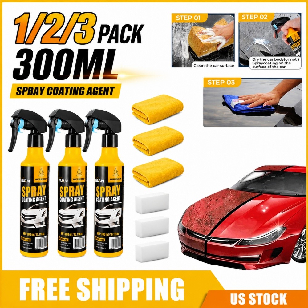 1-3Pack 300ML Set Nuan Car Coating Spray Coating Protection Quick Car Wax Polish
