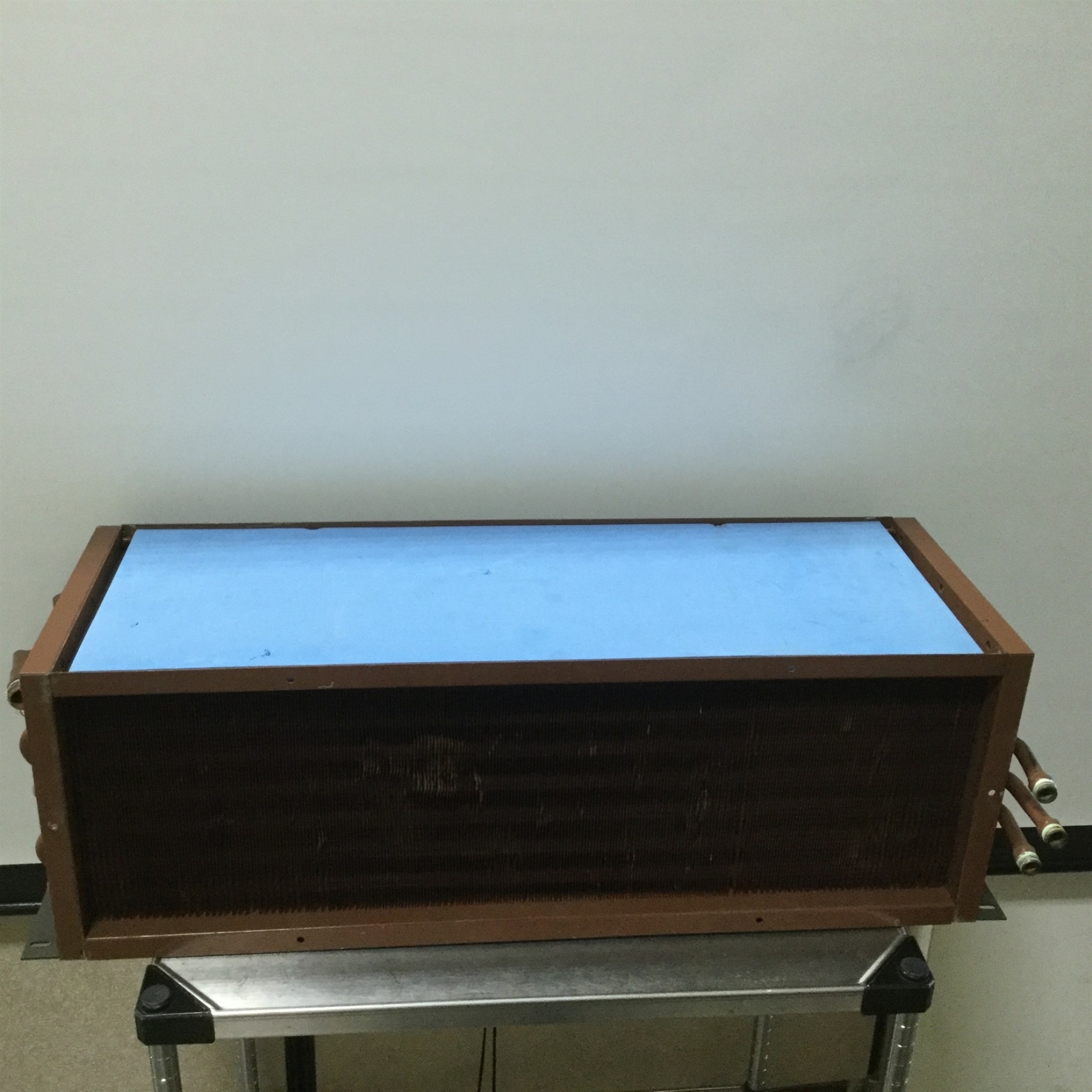 Heat Exchanger Water Air, 68.5 lb, 34"x10.5" Fins, 1" NPT to 3x 1/2" NPT