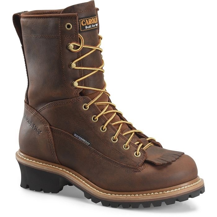Carolina CA8824 Men's Spruce 8" Soft Toe Waterproof EH Leather Logger Work Boot