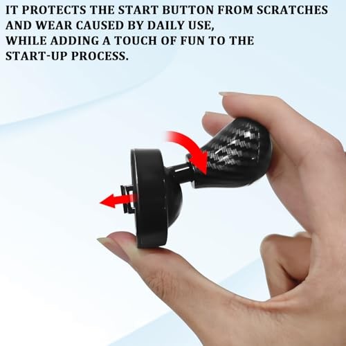Car Joystick Push to Start Button Cover, Universal Auto Interior One Silver