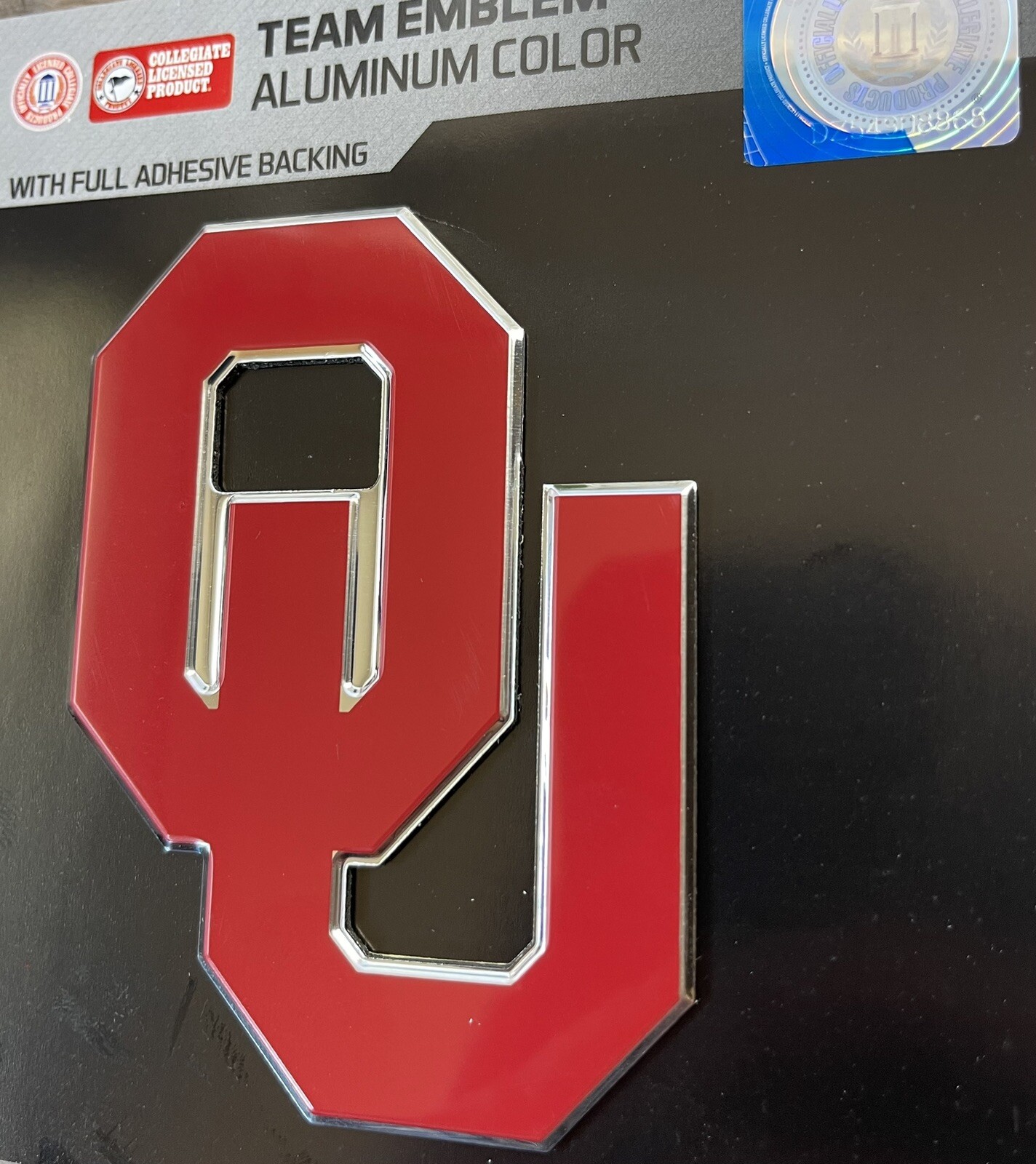 OU Oklahoma Sooners Football Metal Car Auto Emblem Logo FREE First Class Ship