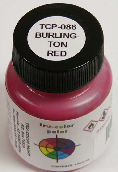 Tru-Color Paint TCP-086 CB&Q Burlington Red 1oz Bottle