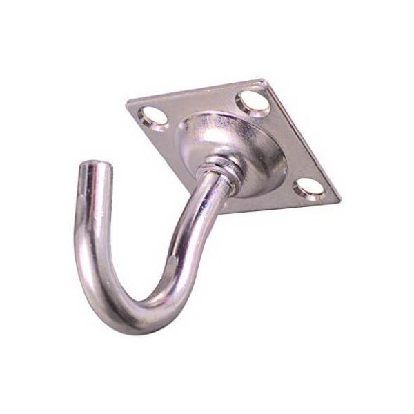 Outdoor Clothesline Hook 140 lb Zinc Plated Steel Plate Mount N121-087 New