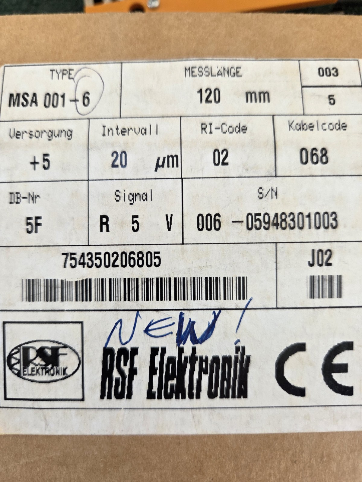 RSF Elektronik MSA001-6 Linear Encoder 120mm