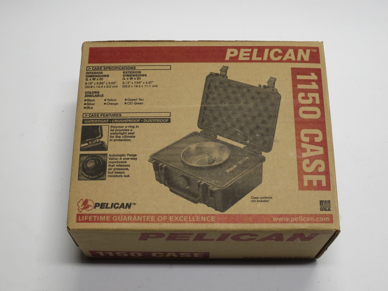 Pelican 1150 Crushproof Waterproof Case w/ Foam and Original Box (Black)