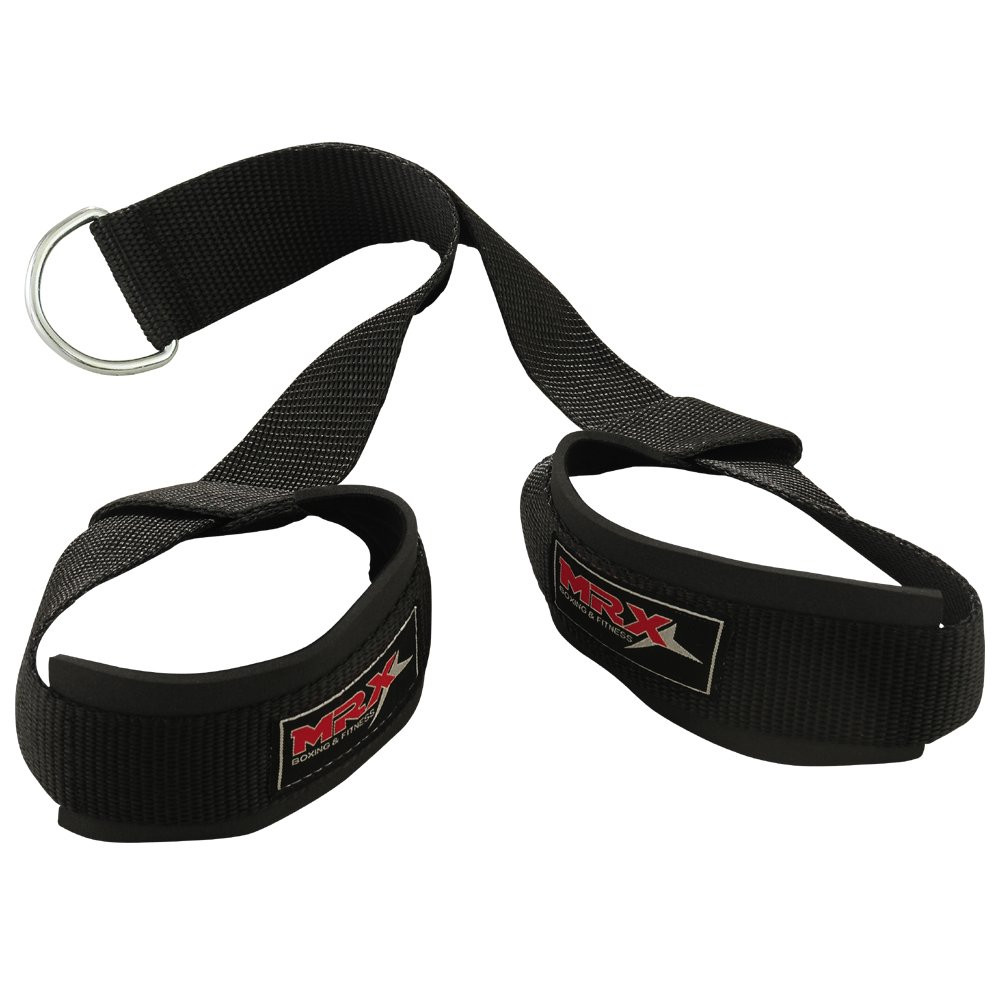 MRX Ab Crunch Gym Tricep Straps Cable Pull Down Abdominal Chinning Bar Workou...