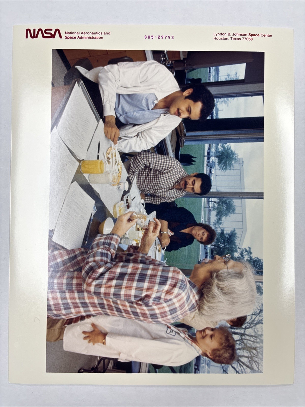 NASA STS-51G Saudi Prince Tour Johnson Space Center Space Food Display Press Pho