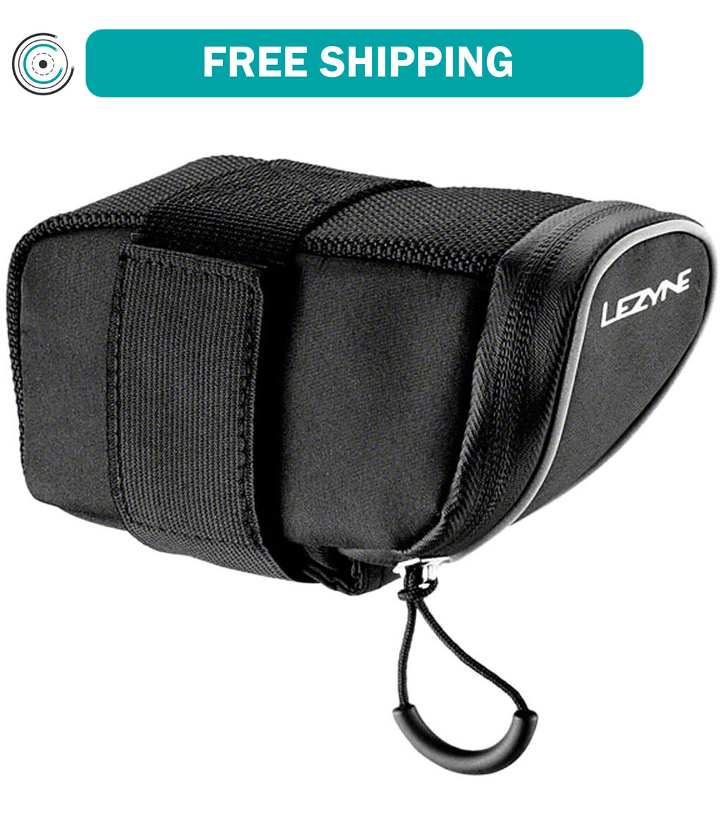 Lezyne Micro Caddy-M MTB Seat Bag: Black Under Saddle Bicycle Pouch