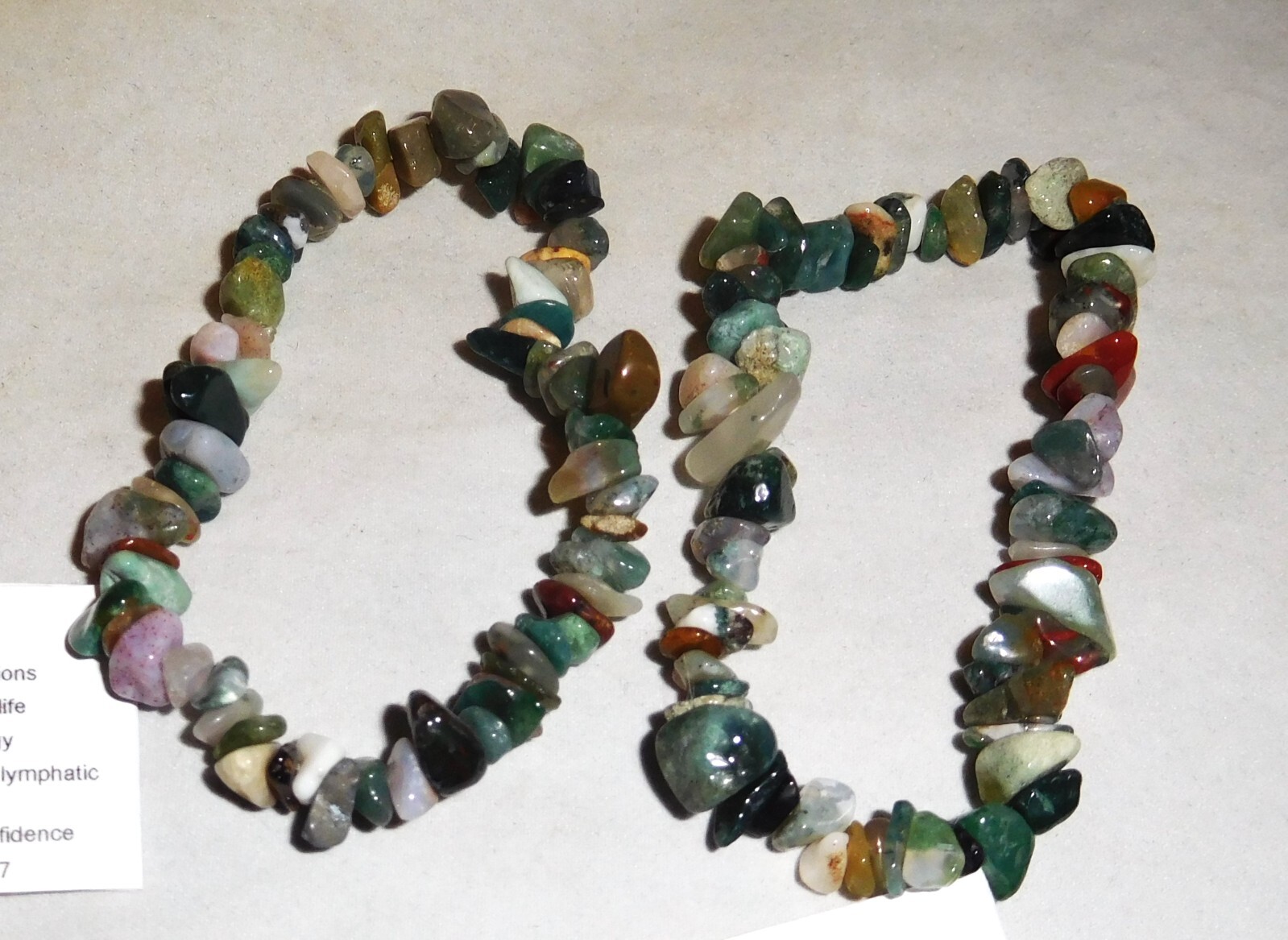 Natural Gemstone Multicolor Indian Agate Chip Bracelets by Healing Light Stones
