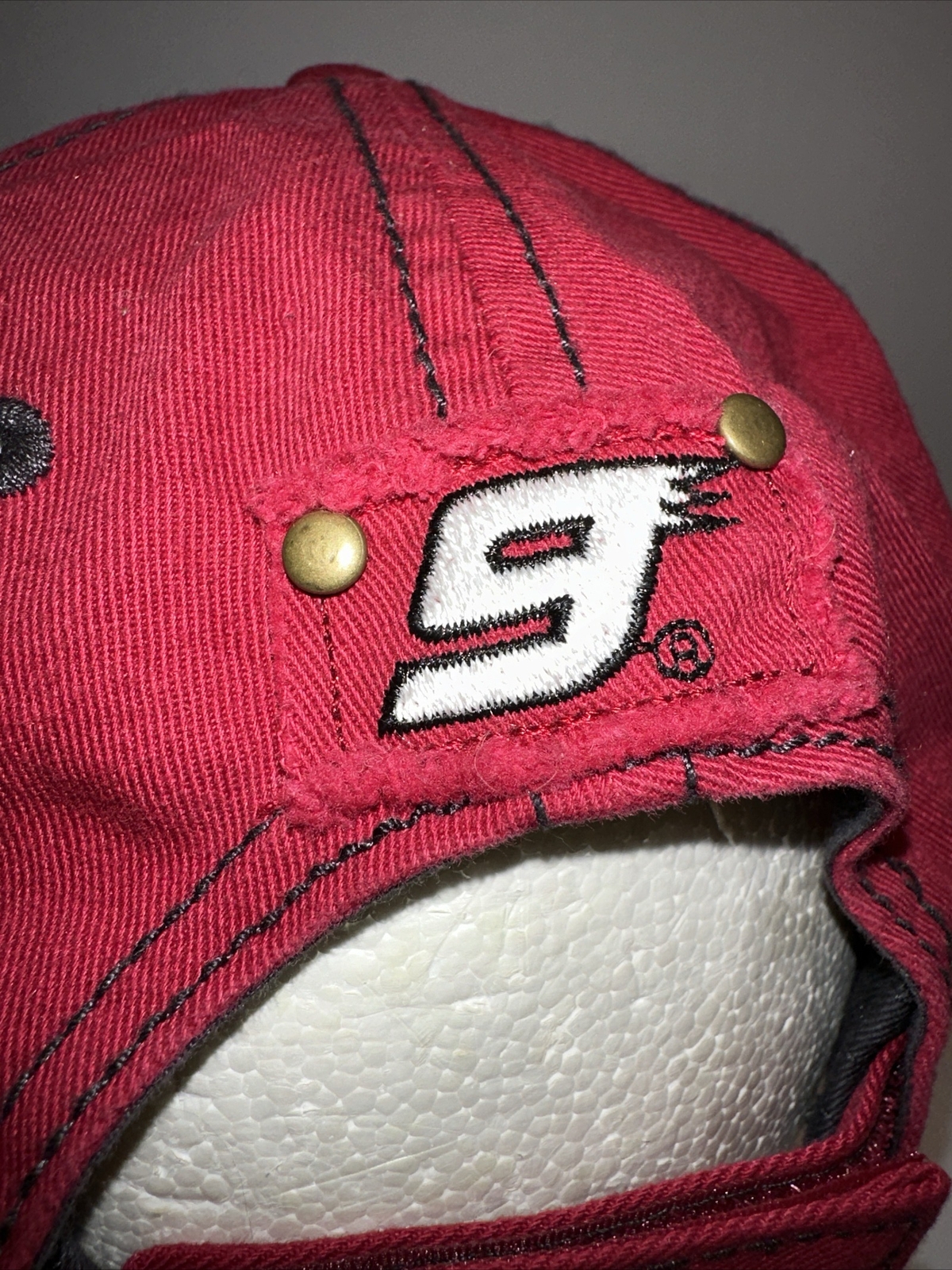 Gillette Evernham Budweiser Kasey Kahn 9 Red Hat Cap Authentic NASCAR Distressed
