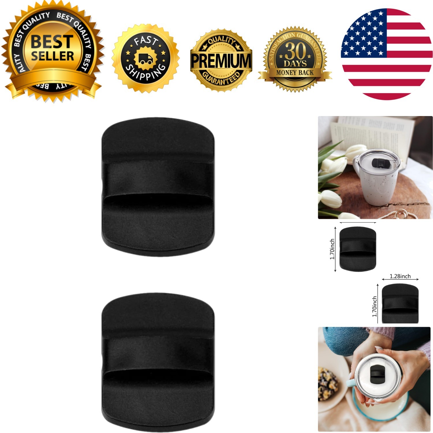 Versatile Spill-Proof Magnetic Slider Block Replacement for All Tumblers