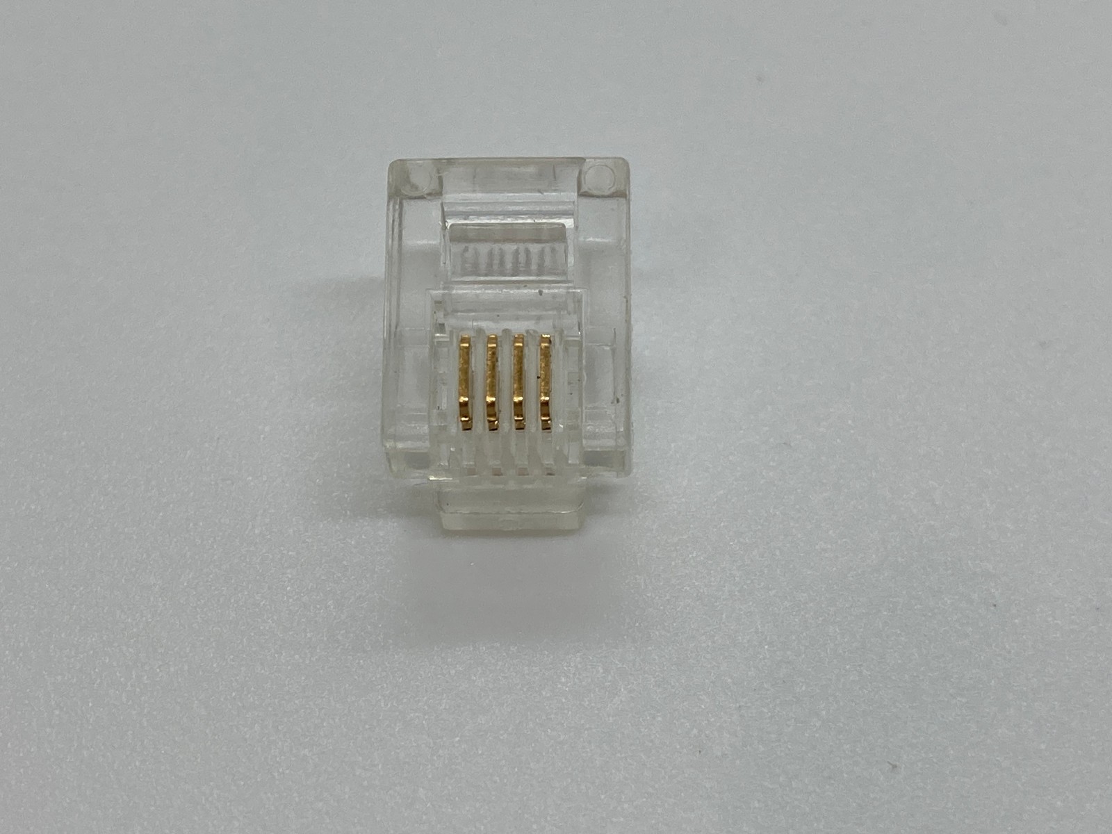 10pcs RJ14 RJ11 6P4C Modular Plug DSL Telephone Connector, Gold Plated Pins