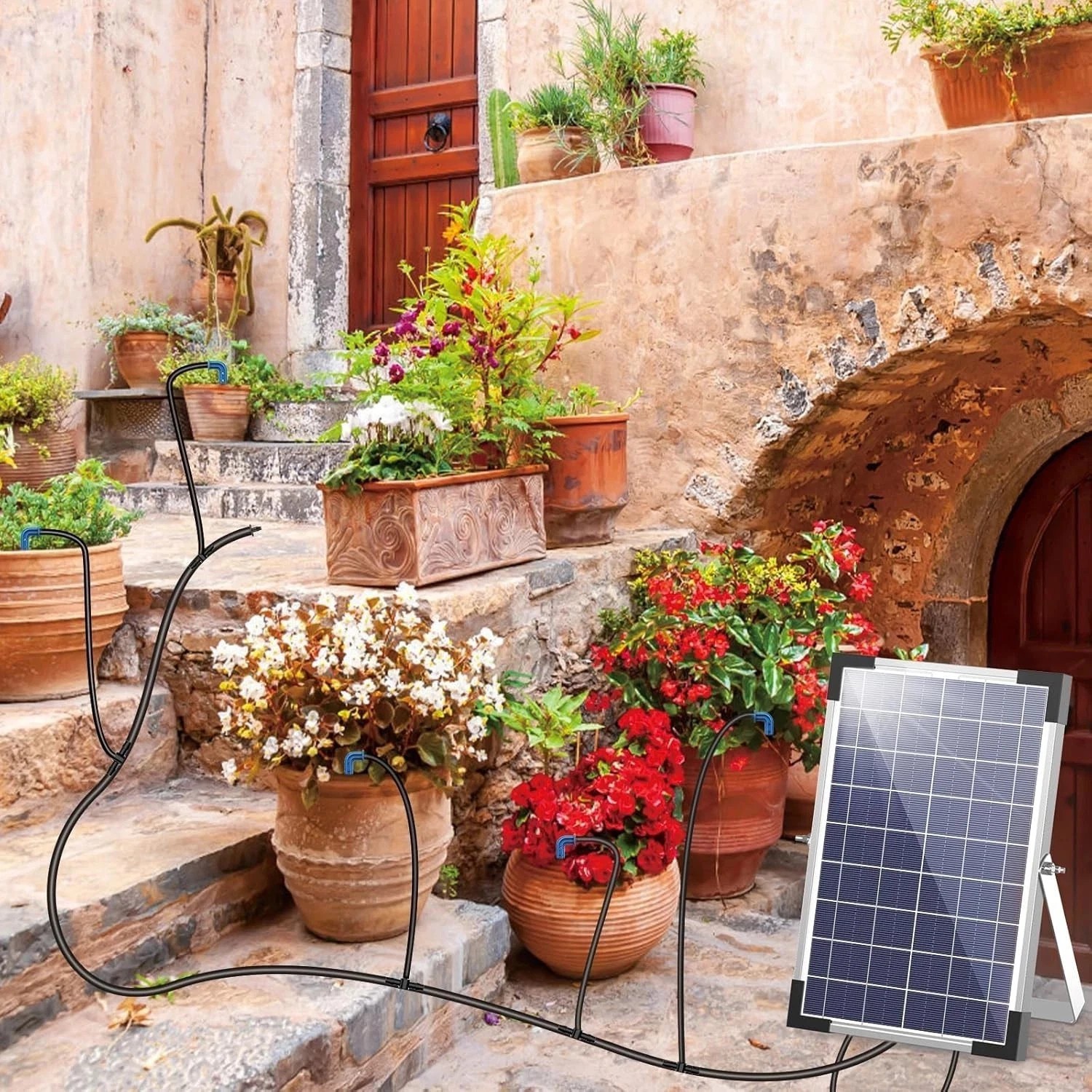 5W Solar Drip Automatic Irrigation Kit Self Watering Irrigation System,New,g